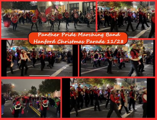 Panther Pride Band at the Hanford Christmas Parade!!