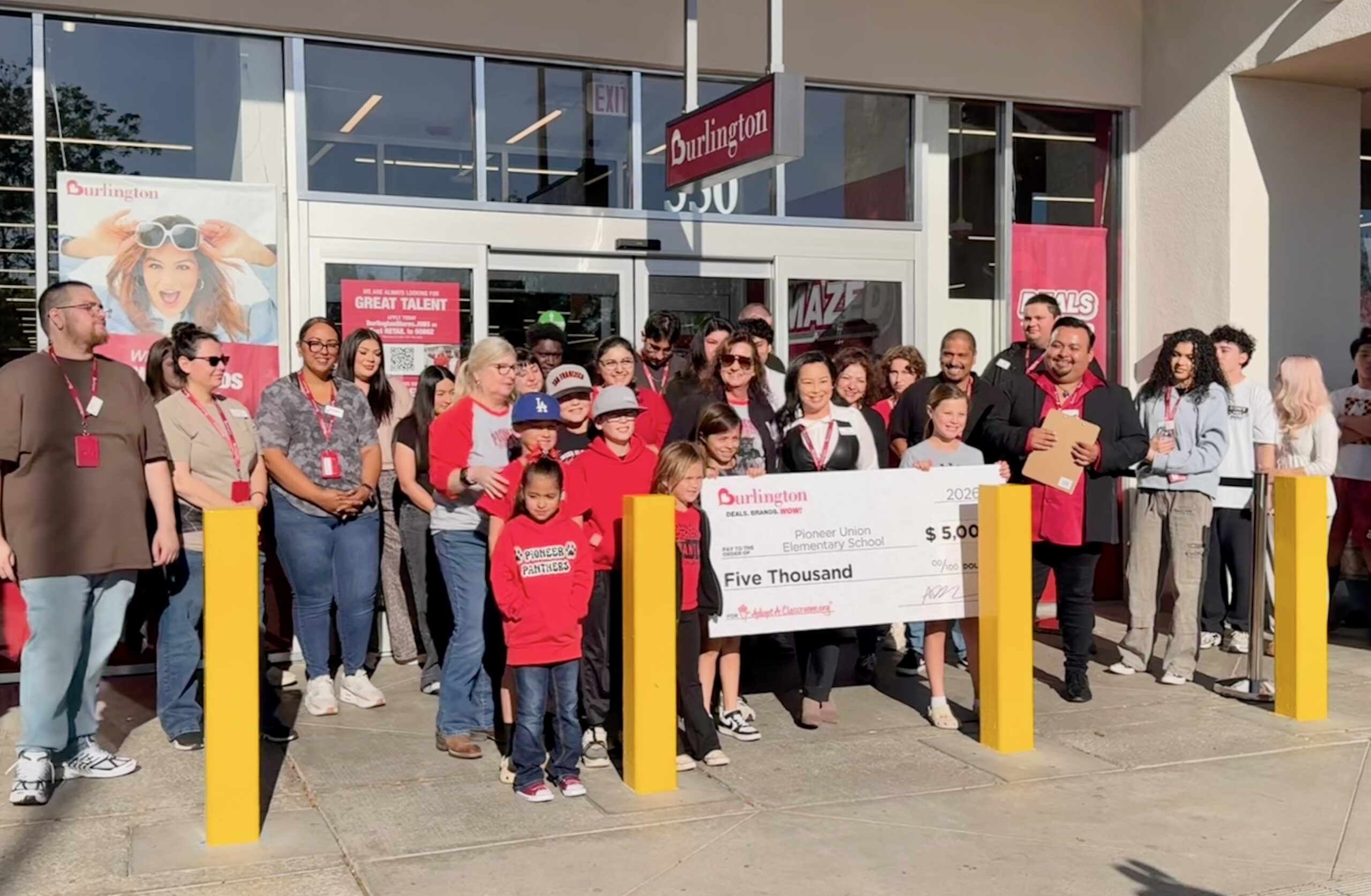2026-04-03 Burlington Coat Factory of Hanford donation to Pioneer Elementary