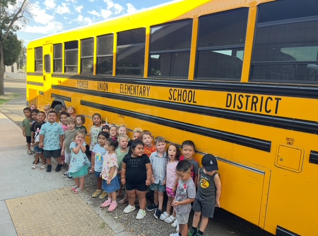 Preschool on the Bus Preschool got a great lesson about the school bus from the transportation department. They even got to sit on the inside and learn about how to get off the bus through the side door.